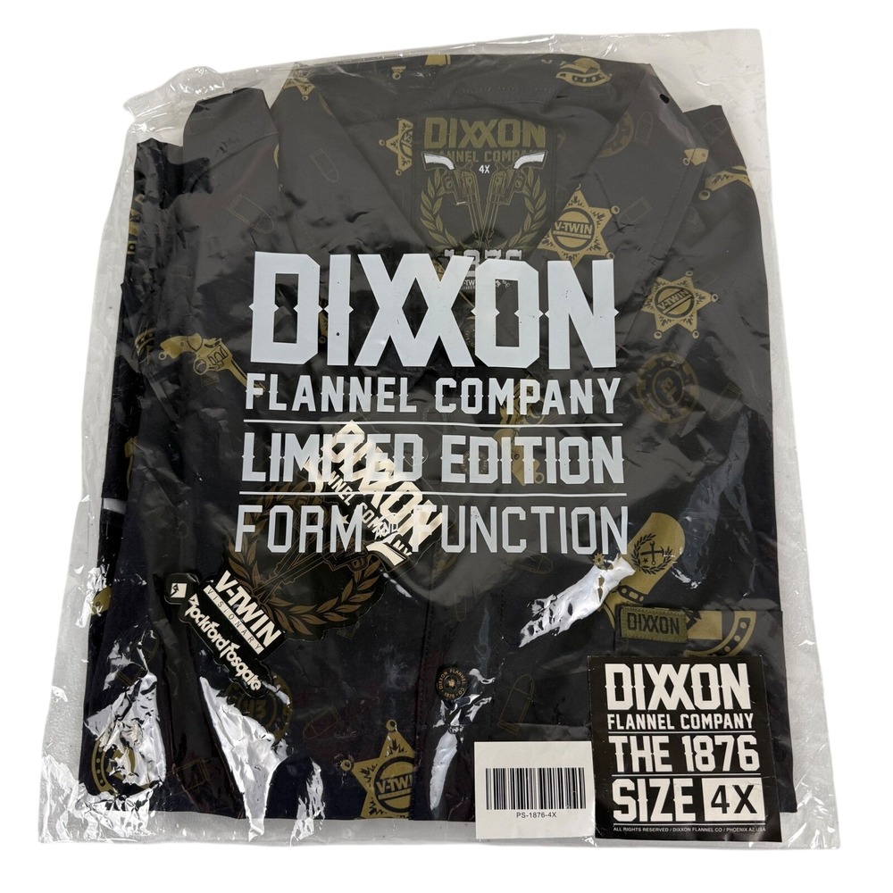 Dixxon Flannel Company The 1876 Limited Edition Party Shirt Mens 4X Western‎ NWT